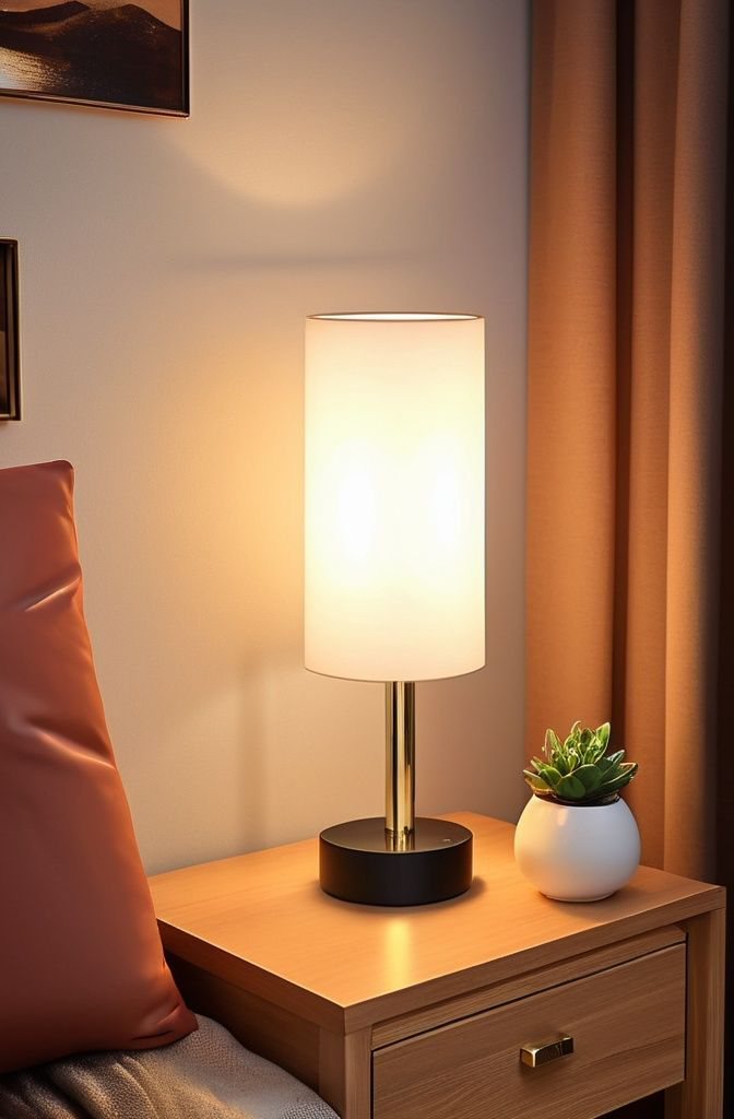 Bedside Table Lamps Set Artisanal Home Goods