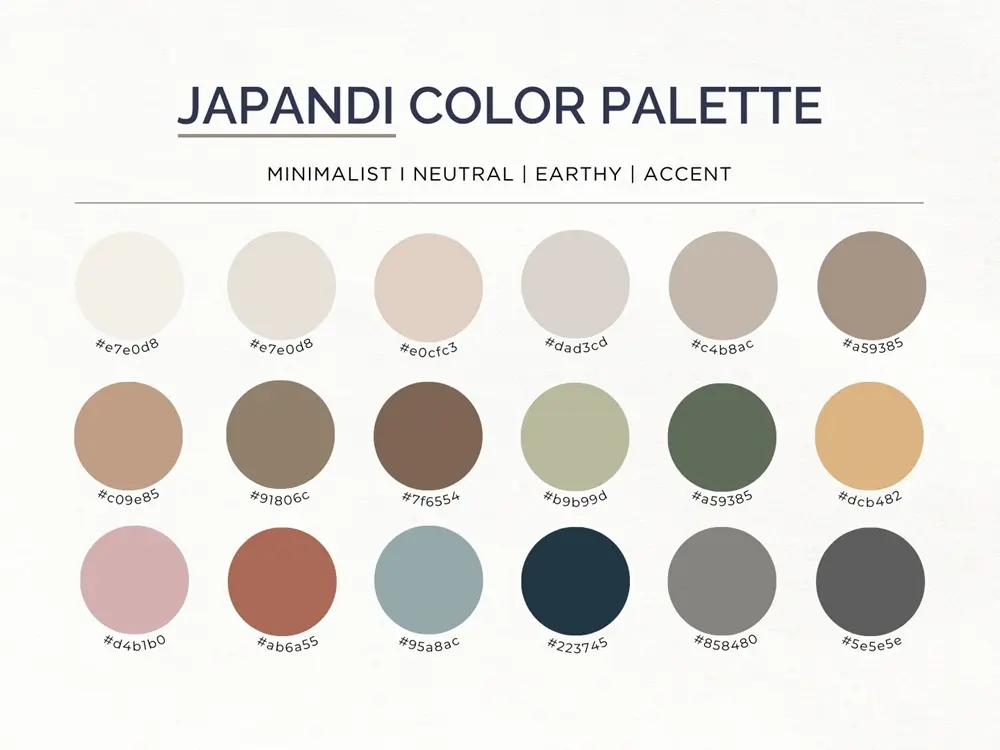 Japandi Color Palette サイズ調整